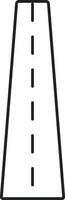 Black Linear Illustration Of Road Or Route Icon. vector