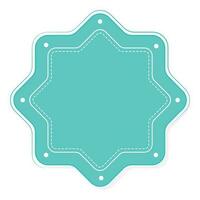 Blank Star Label Or Frame Element In Blue Color. vector