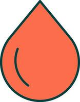Flat Illustration Of Blood Drop Icon. vector