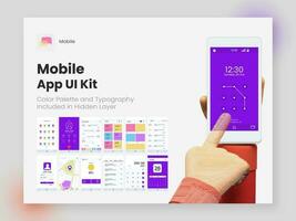 Wireframe UI, UX and GUI Layout with Different Login Screens including Account Sign In, Sign Up, Lock Screen for Mobile Apps or Responsive Website. vector