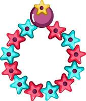 Isolated Decorative Circular Of Star Icon In Colourful. vector