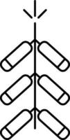 Firecracker String Bomb Icon In Line Art. vector