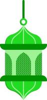 Isolated Arabic Lantern Hang Icon On White Background. vector