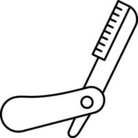 Isolated Folding Razor Icon In Outline Style. vector