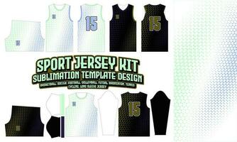 Halftone triangle Jersey Design Apparel Sublimation layout Soccer Football Basketball volleyball Badminton Futsal vector
