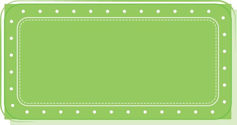 Empty Rectangle Frame Or Label Element In Green Color.