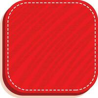 Blank Square Label Or Tag Element In Red Color. vector