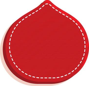 vacío soltar conformado etiqueta o etiqueta elemento en rojo color. vector