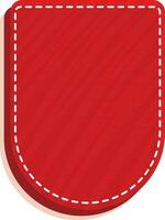 Empty Label Or Tag Element In Red Color. vector