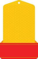 Paper Tag Element In Yellow And Red Color. vector