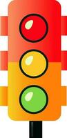 Isolated Traffic Light Icon In Flat Style. vector