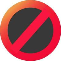 aislado prohibido icono en rojo y negro color. vector