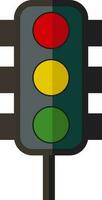 Isolated Traffic Light Icon In Flat Style. vector