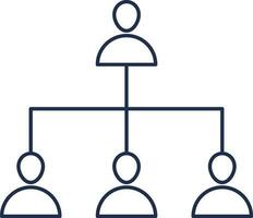 Line Art User Connection Or Networking Icon. vector
