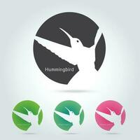 Hummingbird logo vector set