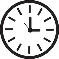 Illustration of a wall clock. vector