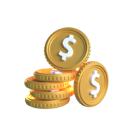 monedas 3d icono ui png transparente antecedentes