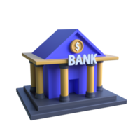 Bank die Architektur 3d Symbol ui png transparent Hintergrund