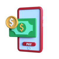 mobile Paiement 3d icône ui png transparent Contexte