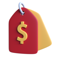 Price Tag 3D Icon ui png transparent background