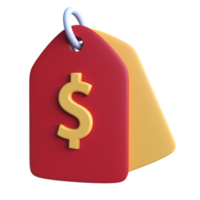 precio etiqueta 3d icono ui png transparente antecedentes