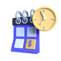 financiero calendario 3d icono ui png transparente antecedentes