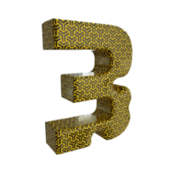 3D rendered numbers.  Best use for your video titles and collage too png