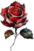 fiorire rosa acquerello botanico ai generativo png