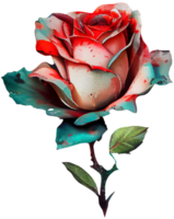 blühen Rose Aquarell botanisch ai generativ png