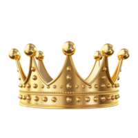 d'or couronne isolé. illustration ai génératif png