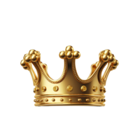 Golden crown isolated. Illustration png