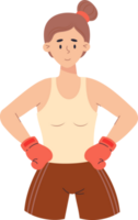 Cute girl boxer png