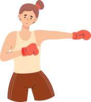 menina boxer ilustração png