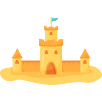 ilustración de castillo de arena png