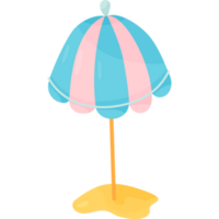 Parasol illustration in flat cartoon style png