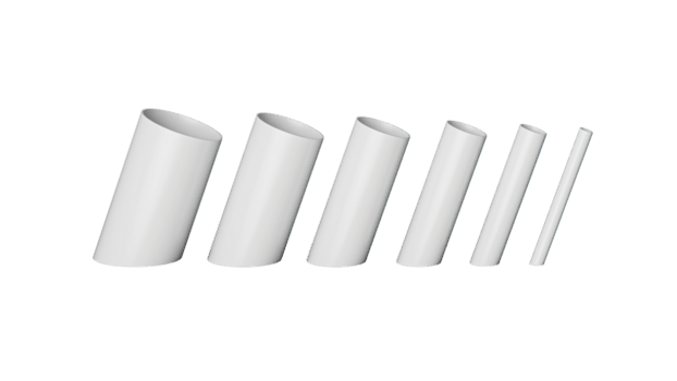 branco PVC tubo acessórios articulação, PVC tubos diferente Tamanho isolado 3d ilustração png