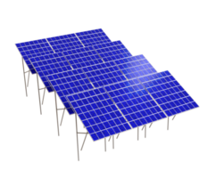 natuurlijk energie zonne- cellen. isometrische zonne- panelen. concept van mooi zo hernieuwbaar energie zonne- systeem. png