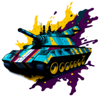 Tank Splash Art Cartoon with png