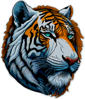 cabeza Tigre logo pegatina con ai generativo png