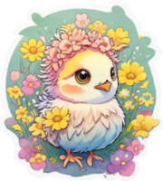 Cute Baby Chicken Chick Sticker with png