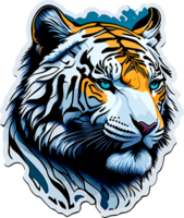 cabeça do tigre mascote logotipo com ai generativo png