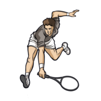 tenis jugador acción deporte clipart png