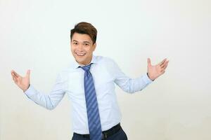 South east Asian chinese Man facial expression happy smile exited photo