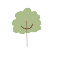 Green Tree cartoon doodle png