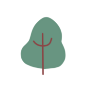 arbre dessin animé vert griffonnage png