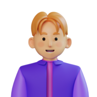 3d avatar riches garçon illustration png