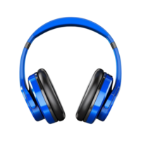 Blau kabellos Kopfhörer isoliert auf transparent Hintergrund. ai generiert png