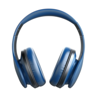 Blue wireless headphones isolated on transparent background. png