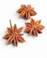 Star anise on white background photo