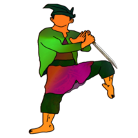 icône vieux costume malais guerrier png